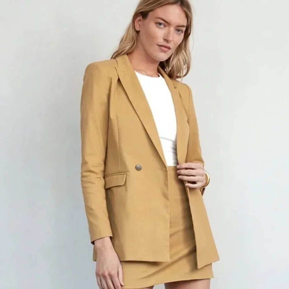 Billie the Label New With Tags Diana Blazer Color Khaki Size XS - Picture 3 of 15